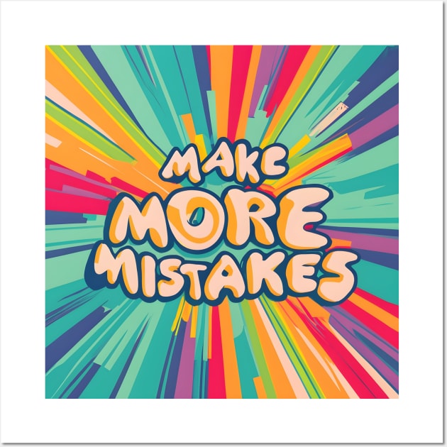 Make More Mistakes: Vibrant Summer Vibes with Sunglasses Wall Art by A Floral Letter Capital letter A | Monogram, Sticker